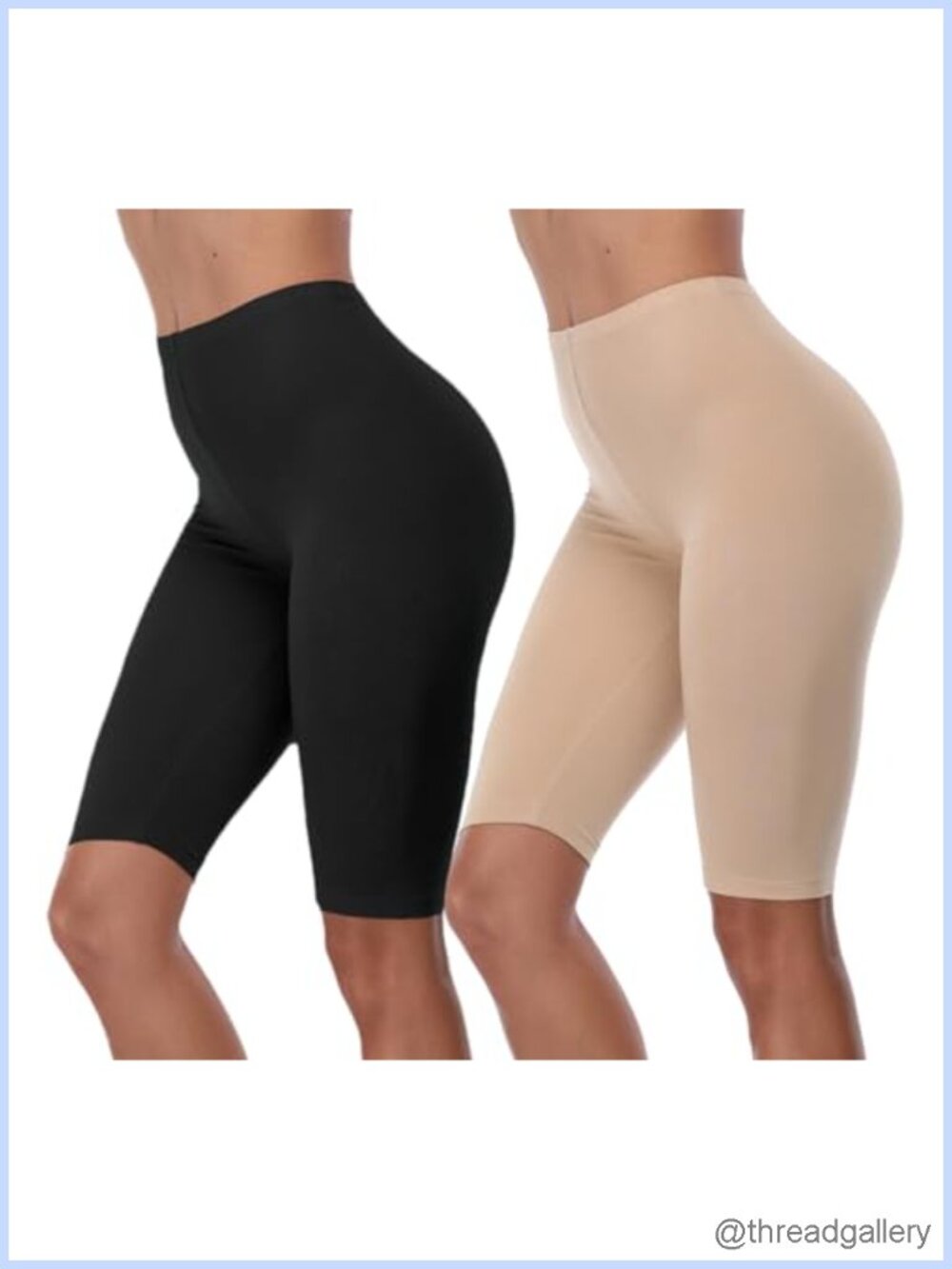 Buttery Soft Mid Thigh Short Leggings High Waist Stretch Under Dress Shorts